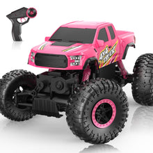 Load image into Gallery viewer, Double E Raptor F150 RC Car 4WD 2 Motors Monster Trucks for Girls, 11 Inches Off Road Crawler Vehicle Truck Toy-Pink
