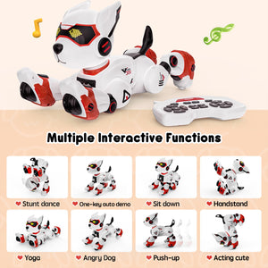 Robot Dog Toys for Kids Remote Control Interactive Robotic Pet Smart Programmable Puppy Electric Intelligent Robo