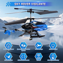 Load image into Gallery viewer, RC Helicopter, 2.4G Remote Control Helicopter with LED Lights, Sky Rover Vigilante, Indoor Outdoor Remote Control, Blue
