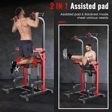 Load image into Gallery viewer, Power Tower Dip Station Pull Up Bar for Fitness Home Gym Workout,450 Pounds Multi-Function Adjustable Height Fitness Strength Training Exercise Equipment
