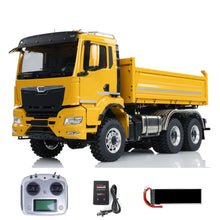 Load image into Gallery viewer, 1/14 6x6 RC Hydraulic Dump Truck Metal 3-Way Radio Control Tipper Car Model LESU Construction Vehicle for Adult Hobby
