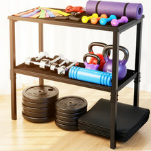 Load image into Gallery viewer, Commercial Heavy Duty Adjustable Dumbbell Stand &amp; Kettlebell Stand, Adjustable Dumbbell Weight Rack, Kettlebell Storage Rack, Weight Rack for Garage/Home Gym/Commercial with Non-Slip Base, Anti-Tip Safety &amp; Space-Saving Design, Weight Capacity 500/600/800
