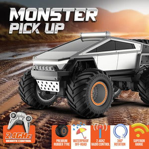 RC Cyber Truck Toy Car 1:16 Scale, Waterproof 4WD Amphibious, Remote Control for Kids 6+, All-Terrain Off-Road Pickup