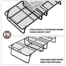 Load image into Gallery viewer, CAIYUN Folding Bed with Mattress and Storage Cover - 75"x38" Twin Size Frame, Portable Rollaway Guest Bed with 5-inch Memory Foam Mattress, Space-Saving Foldable Design for Easy Storage
