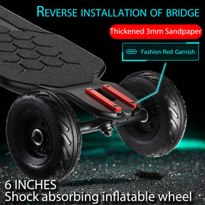 Electric Skateboard with LCD Remote Control，V5 Electric Longboard with Light for Adults, 1650W Dual Motor, 27 MPH & 18 Miles Range