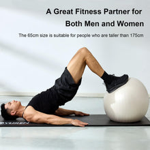 Load image into Gallery viewer, YR Exercise Ball 25.6 Inch Yoga Ball for Workout Pregnancy Stability - White
