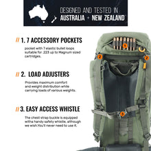 Load image into Gallery viewer, SPIKA Hunting Backpack Internal Frame for Men Waterproof Hunting Pack with Rifle Holder Rain Cover Extendable 40L+ Capacity
