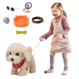 Remote Control Electronic Plush Puppy Dog Toy, Fun Interactive Toys, Walks, Barks, Shake Tail, Dress Up Realistic