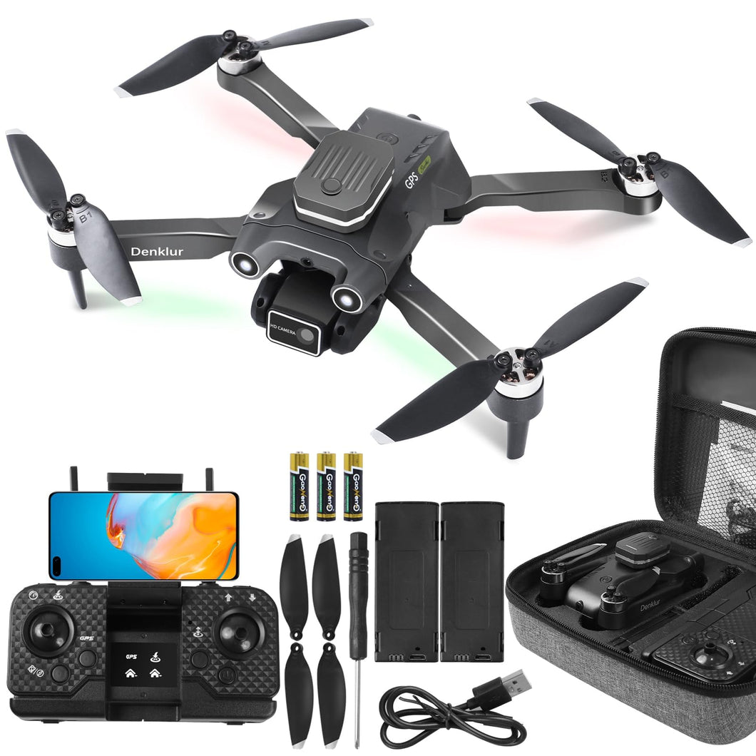 GPS Drone with 4K Camera for Adults, FPV Drones for Kids, Foldable RC Quadcopter with Brushless Motor, 2 Batteries 40 Mins Long Flight