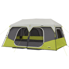 Load image into Gallery viewer, CORE 10 Person Instant Cabin Tent | Large Multi Room Family Pop Up Tent for 2 Minute Camp Setup | Included Storage Pockets for Camping Accessories
