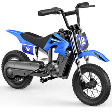 Load image into Gallery viewer, A12 Electric Dirt Bike for Kids Ages 3-10,350W Kids Electric Motorcycle 15.5 MPH MAX, 14 Miles Max Range
