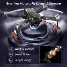 Load image into Gallery viewer, Drone with Camera for Adults, 1080P HD Drones with LCD Screen Controller with 8GB SD Card, Brushless Motors Quadcopter
