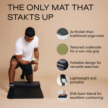 Load image into Gallery viewer, Stakt The Original Foldable Yoga Mat, Premium Foldable Exercise &amp; Workout Mat with Non-Slip Surface, Lightweight Portable for Studio or Home Use, As Seen on Shark Tank - Iron
