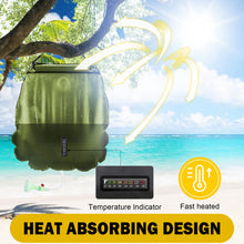 Load image into Gallery viewer, KIPIDA Solar Shower Bag | 5 Gal/20L Solar Heating Camping Shower Bag | Removable Hose | On-Off Switchable Shower Head | Ducha Portatil | Traveling Shower | Portable Shower for Beach Swimming, Hiking
