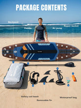 Load image into Gallery viewer, SOLAVERO Inflatable Stand Up Paddle Board with Premium SUP Accessories &amp; Kayak Seat, Wide Stable Anti-Slip EVA Deck, 11'6" Inflatable Paddleboard for Adults &amp; Youth of All Skill Levels (Cobalt Sail)
