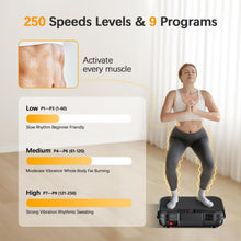 Load image into Gallery viewer, NXSCI Vibration Plate Exercise Machine,Vibrating Platform for Lymphatic Drainage with 250 Speeds,400 lbs Weight Capacity,Vibrated Plates for Weight Loss,Full Body Workout Equipment for Fitness at Home
