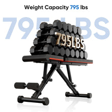 Load image into Gallery viewer, Aidoly Adjustable Weight Bench for Home Gym, Foldable Workout Equipment for Full Body Strength Training, Incline Decline Sit-Up Bench, 795LBS Capacity for Chest, Shoulders, Arms
