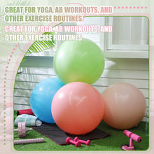 Load image into Gallery viewer, Leyndo 4 Pcs 26 Inch Yoga Exercise Ball Pilates Pregnancy Birthing Fitness Ball-(Macaron Color)
