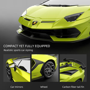 Lamborghini Remote Control Car, 1:24 Scale Electric Sport Racing Hobby Toy Car Lamborghini Model Vehicle, Green