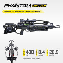 Load image into Gallery viewer, TenPoint Phantom De-Cock, Moss Green - 400 FPS - Our Lightest Reverse Draw Crossbow Ever - Equipped with Pro-View 400 Lighted Scope + ACUdraw De-Cock System
