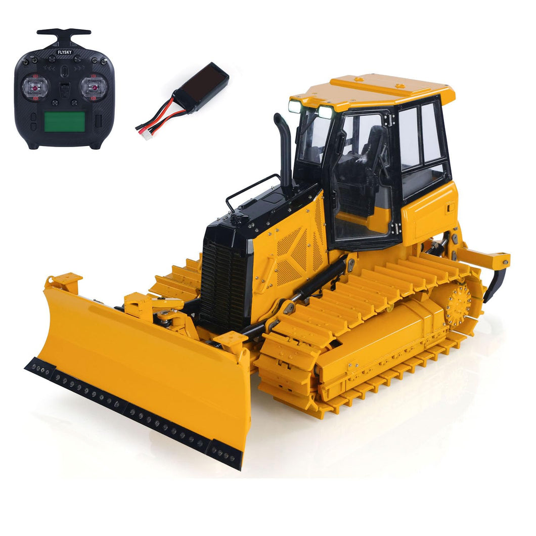Metal 1/12 RC Hydraulic Bulldozer D3 Remote Control Engineering Vehicles 4CH Valve Construction Car Light Sound