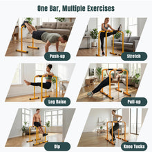 Load image into Gallery viewer, OLIXIS Dip Bar, Adjustable Heavy Duty Dip Bar Station - Warm Yellow
