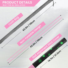 Load image into Gallery viewer, FINGER TEN Golf Alignment Sticks 43 Inch 5 Pack with Stick Cover (5 Pink)

