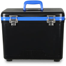 Load image into Gallery viewer, Engel UC19 19qt Leak-Proof, Air Tight, Drybox Cooler and Small Hard Shell Lunchbox for Men and Women in Black with Blue Interior
