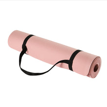 Load image into Gallery viewer, Amazon Basics 0.25-inch Thick TPE Exercise Yoga Mat with Carrying Strap, Rose
