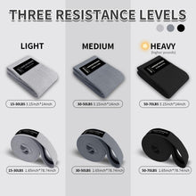 Load image into Gallery viewer, HIMESPORNER 9 PCS Fabric Resistance Bands Set for Working Out-Grey and Black
