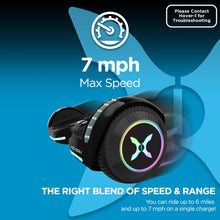 Load image into Gallery viewer, Electric Hoverboard | 7MPH Top Speed, 6 Mile Range, 5HR Full-Charge, Built-In Bluetooth Speaker, Rider Modes: Beginner to Expert, Black
