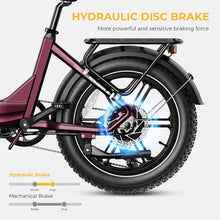 Load image into Gallery viewer, Electric Bike for Adults, Foldable 1400W Peak Motor Ebike, 20&quot; x 4.0&quot; Fat Tire Step-Thru Electric Bicycle
