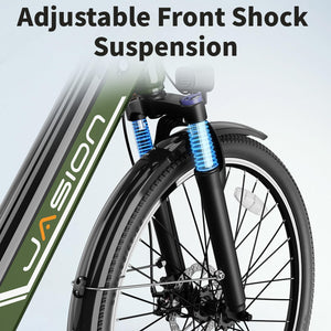 Jasion Roamer Electric Bike for Adults,1200W Peak Motor,28 mph Max Speed,528WH Removable Battery Ebike, Green