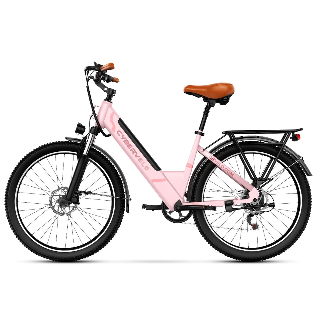 Cybervelo 1000 Peak Electric Bike for Adults,up 80 Miles Removable Battery Ebike, 26