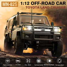 Load image into Gallery viewer, 1/12 Scale RC Crawler, MN-82S LC79 RTR RC Truck 4x4 Off Road Vehicles 2.4GHz RC Rock Crawler Car (Silver)
