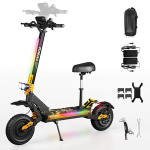 60V Electric Scooter Adults 5600W Dual Motors Top Speed 47MPH, 60V 21Ah Range 55 Miles, 12" All-Terrain Tires Foldable FastScooter