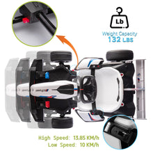 Load image into Gallery viewer, 36V Electric Go Kart for Kids, Licensed BMW Battery Powered Drift Racing Go Kart, 7.5 MPH Drift Kart w/Adjustable Speed, White
