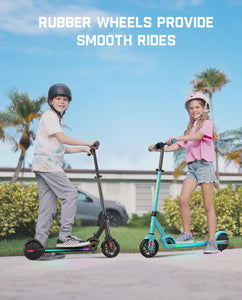 Electric Scooter for Kids 8-12, Adjustable Handlebar Height for Riders 3.9-5.2 ft, 132 lbs, Up to 40 min Continuous Time, Black