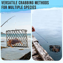 Load image into Gallery viewer, Synceduo 2PCS Castable Crab Trap with Gauge, Rope and Bait Clip, Foldable Crab Traps for Blue Crabs Fishing Equipment Nets Pots for Crabbing Dungeness Crawfish
