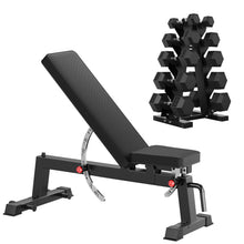 Load image into Gallery viewer, HANDBODE Adjustable Weight Bench for Full Body Workout, 1300 lb Weight Capacity Bench Press Bench of Home Gym Strength Training, Incline Upright Flat Utility Workout Bench with 150 lb Dumbbell Set
