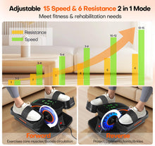 Load image into Gallery viewer, Under Desk Elliptical Machine, Upgraded 6 Adjustable Resistance &amp;15 Speeds Electric Elliptical Leg Exerciser while Sitting for Seniors with Forward &amp; Reverse Direction, Touch Screen and Remote Control
