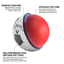 Load image into Gallery viewer, Callaway Golf Chrome Soft Golf Balls (True Track (Blue/Red)
