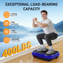Load image into Gallery viewer, Trekora Vibration Plate Exercise Machine, Vibrating Fitness Platform for Lymphatic Drainage, Full Body Shaker Workout Equipment, Vibrate Fitness Platform for Home Women Men Exercise Gym (Blue)
