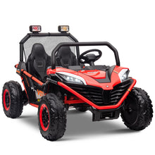 Load image into Gallery viewer, 24V 4WD 10 AH Ride on Car Truck, 2 Seater Electric Car UTV for Kids with Metal Frame, Remote Control, Bluetooth-Red
