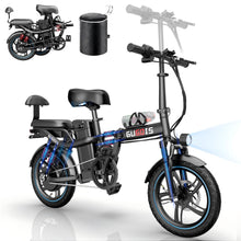 Load image into Gallery viewer, Electric Bike for Adults, 750W/1000W Peak Motor with Max 45/60Miles PAS Range &amp; 28/32MPH EBike, 16&quot; Folding Electric Bicycles
