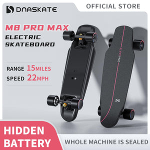 Electric Skateboard with Remote, 15/22Mph Top Speed,9/15/Miles Range,400/800W Hub-Motor, Skateboard (M8Pro Max-400W*2-15Miles)