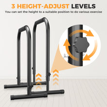 Load image into Gallery viewer, Outdoor Basic Adjustable Dip Bar Station - Black
