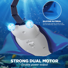 Load image into Gallery viewer, Remote Control Boat High-Simulation Diving Manta Ray Pool Toys for Kids Age 4+, 2.4gz RC Boat Stingray Robot Fish Toy (Blue)

