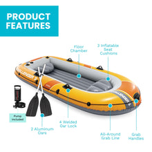 Load image into Gallery viewer, INTEX Challenger 3-Person Inflatable Boat Set with Oars and Pump
