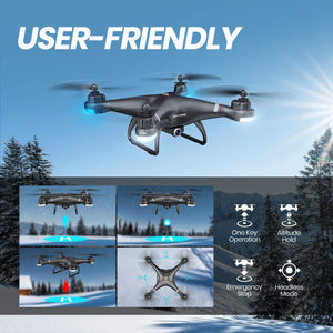 Holy Stone GPS Drone with 1080P HD Camera FPV Live Video for Adults and Kids, Quadcopter HS110G Upgraded Version, 2 Batteries